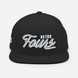 Retro Fours Snapback Black