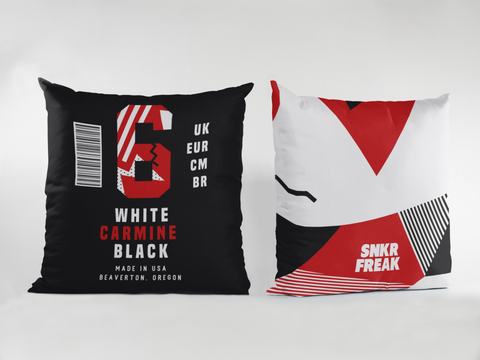 Carmine 6 Sneaker Label Pillow