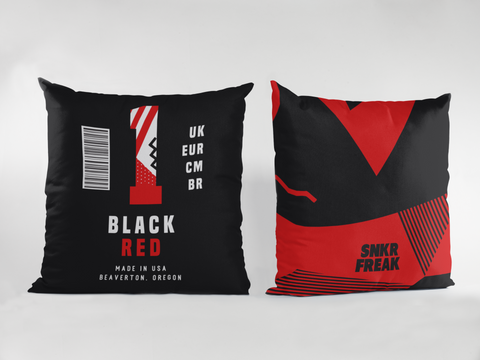 Bred 1 Sneaker Label Pillow